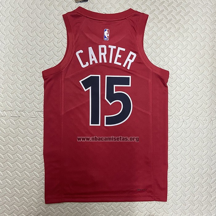 Camiseta Toronto Raptors Vince Carter NO 15 Icon 2022-23 Rojo